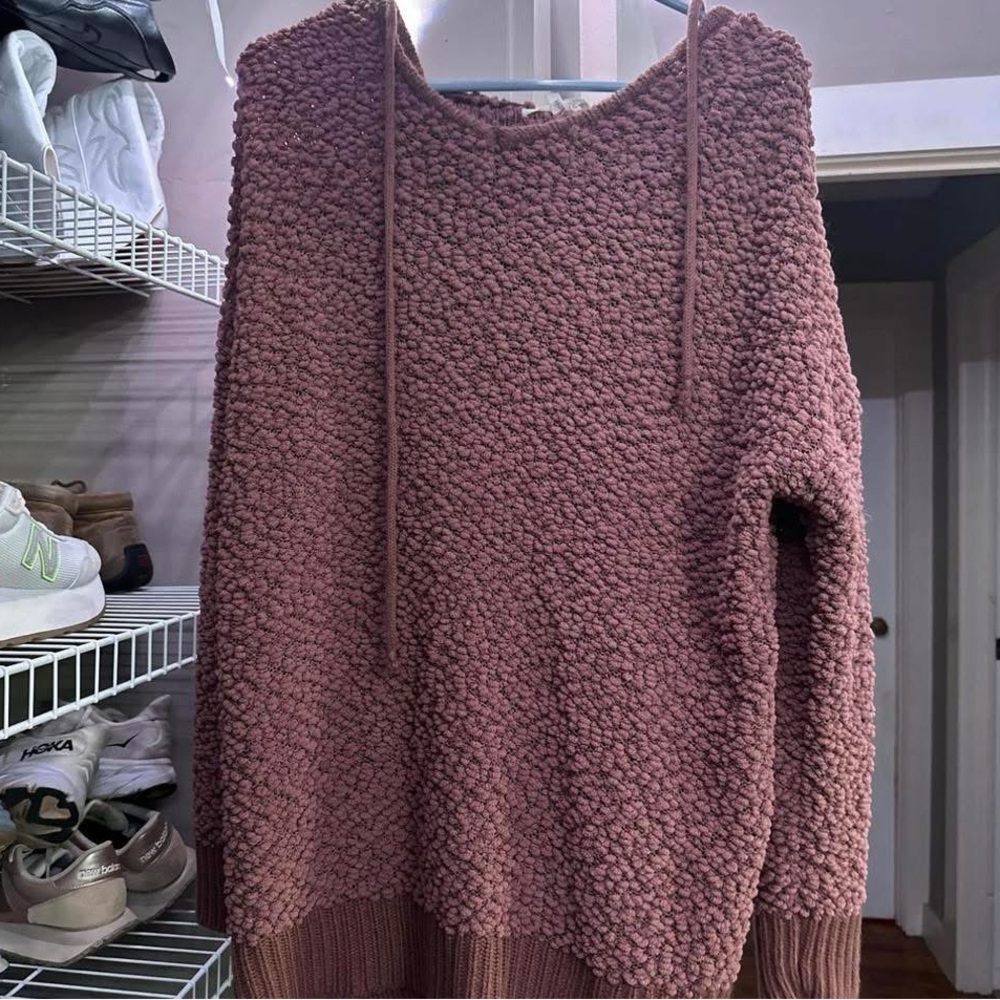 Cozy Pink Textured Women's Sweater